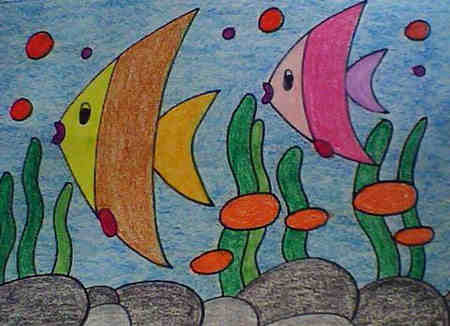 海洋生物简笔画:色彩与求生伪装