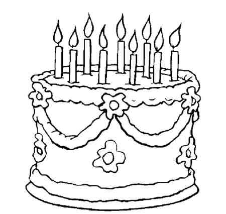 生日蛋糕简笔画:纸盒子生日蛋糕