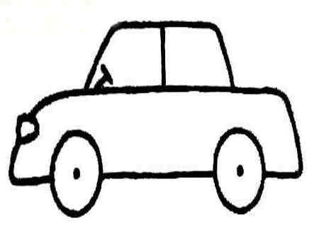 小汽车简笔画:会变形的小汽车