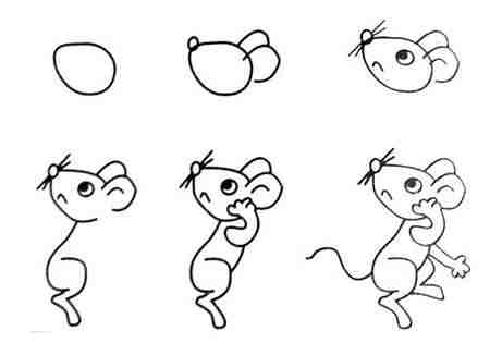 小老鼠简笔画 小老鼠上灯台 小老鼠简笔画