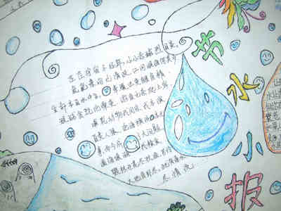 节约用水手抄报:珍惜生命之源,人人节水护水
