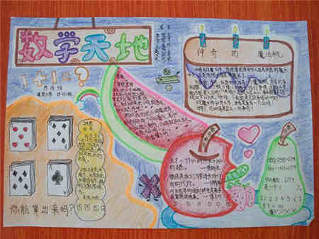 三年级下册数学手抄报八开