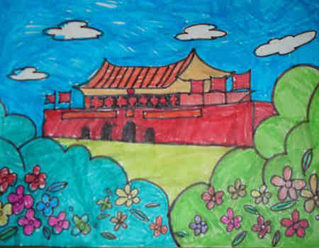 迎国庆儿童画:沁园春·中华颂