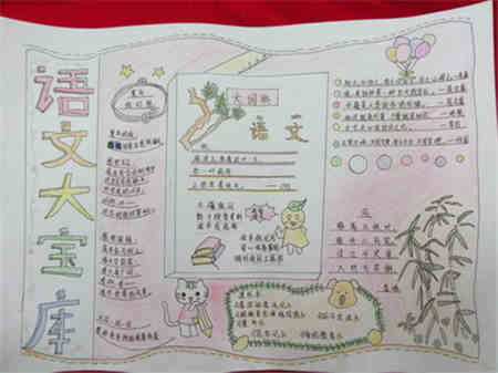 四年级语文手抄报:走进语文