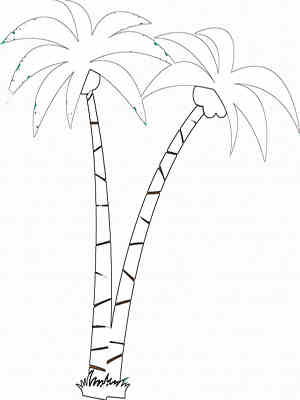 这幅椰子树简笔画画面优美,构图简洁,充满孩子们的奇思妙想,非常适合宝宝学习!