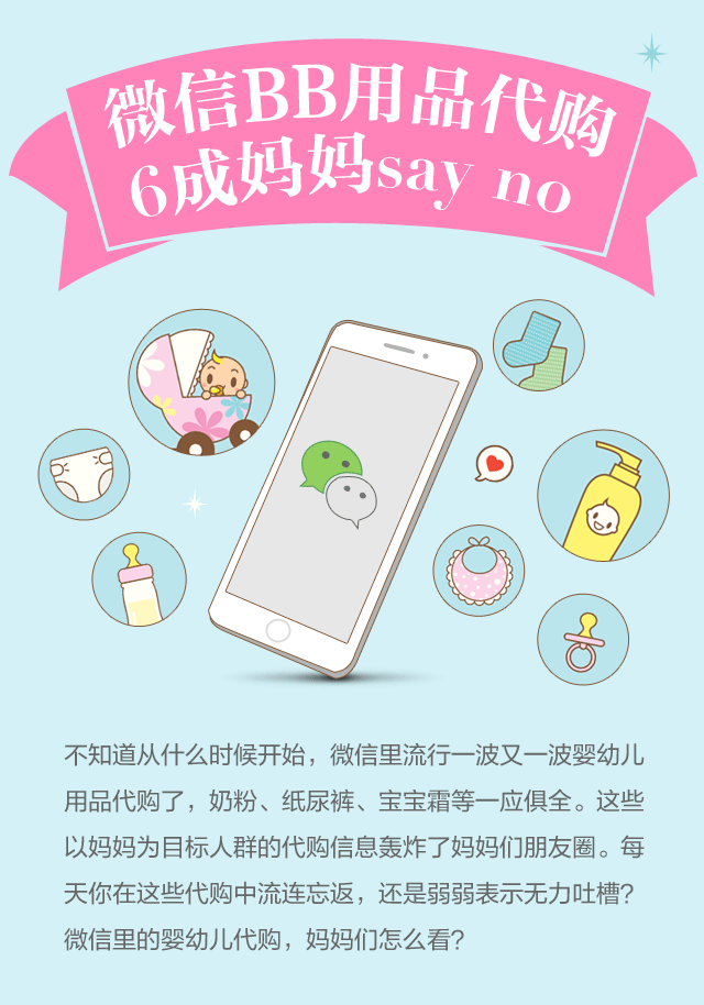 微信代购BB用品 6成妈妈say no