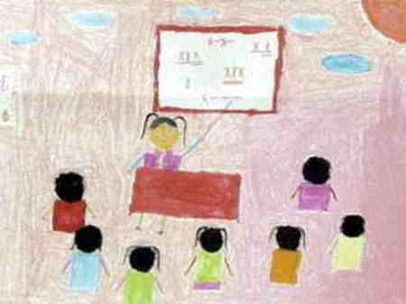 教师节儿童画:9月10日是个特殊的日子