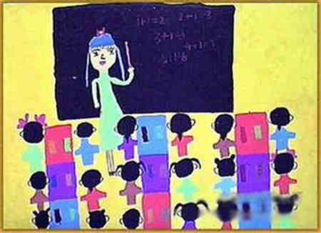 儿童画;教师节儿童画;教师节儿童绘画作品;儿童画老师;关于教师节的