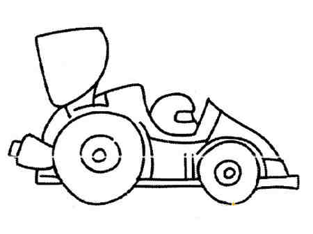 小汽车简笔画:梦里未来的汽车