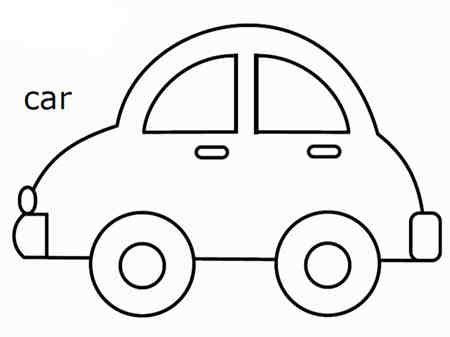 小汽车简笔画:将来发明高级汽车