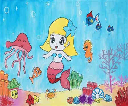 海底世界儿童画:未来的海底世界