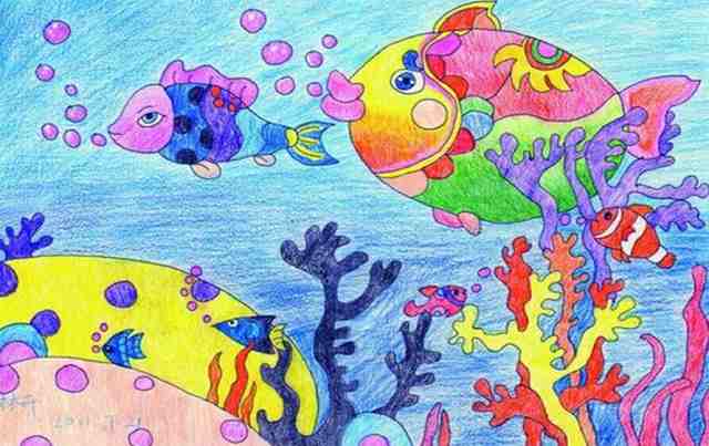 海底世界儿童画:神奇的海底世界