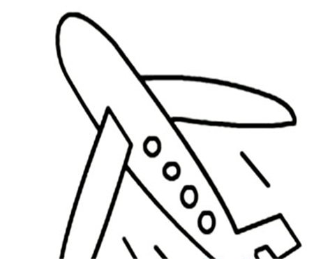 飞机简笔画:童年的纸飞机简笔画