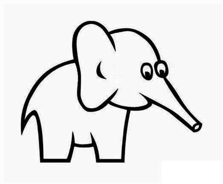 大象简笔画 大象简笔画图片