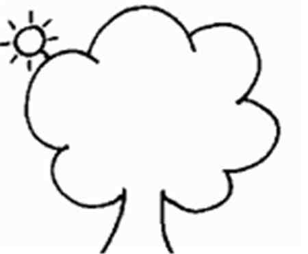 大树简笔画:校园的榕树
