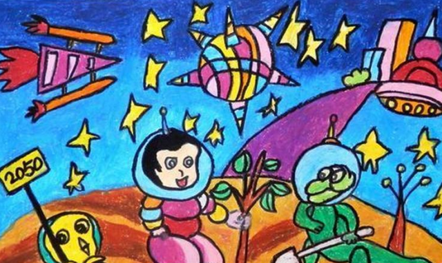 儿童科幻画:别拦着我飞翔