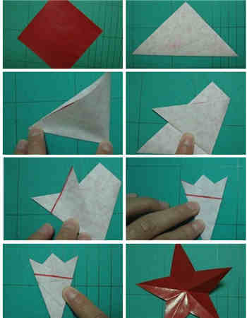 剪纸图案大全:一刀剪出五角星