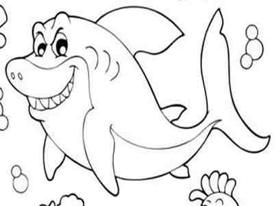 海洋生物简笔画:小鲨鱼的故事