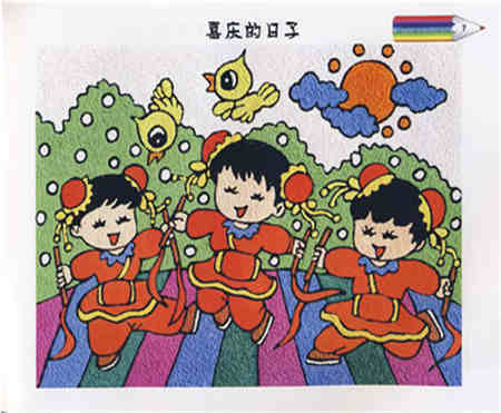 春节儿童画:小学生家乡的春节作文
